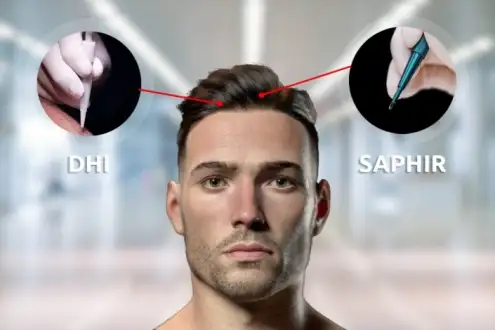 Technique Combiné Greffe de Cheveux | Comparaison FUE ou DHI